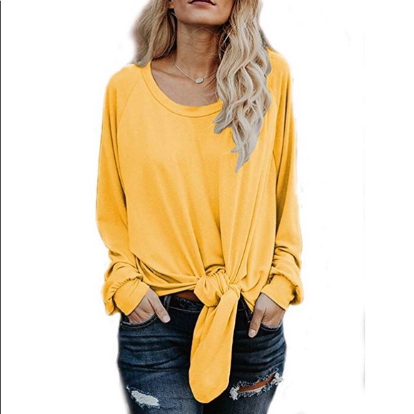 Tops - Oversized Tie Knot Shirt Off the shoulder top boho